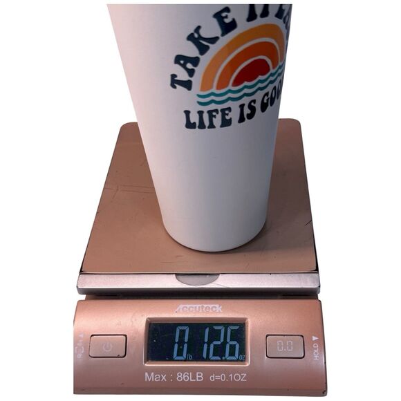 Life Is Good Take It Easy Insulated Tumbler 24 oz Travel Cup Drinkware Straw - Picture 11 of 13